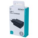 Deltaco 230V USB-C PD 20W svart