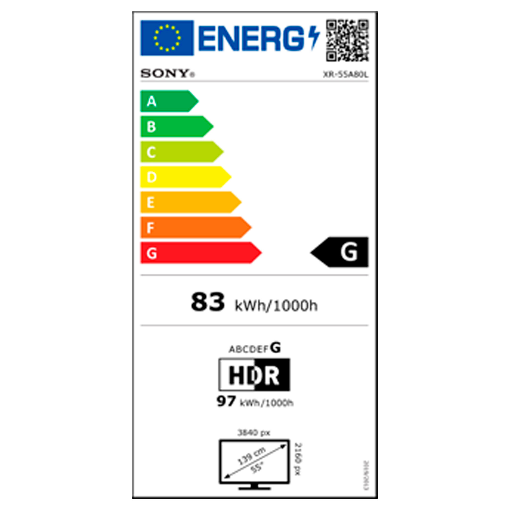 SONY Smart TV 55" XR55A80LAEP